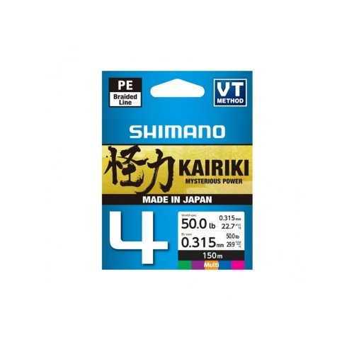 Shimano Kairiki x4 150m Multi Colour  0.190 Shimano Kairiki x4 150m Multi Colour  0.190